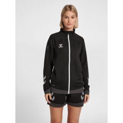 Bluza do piłki ręcznej damska Hummel hml LEAD poly zapinana na zamek. Czerwone bluzy damskie Hummel, m, bez wzorów, z materiału, klasyczne, bez ramiączek, bez kaptura. Za 240.75 zł.