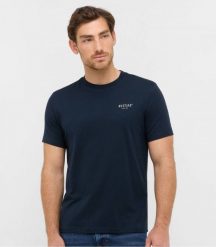 Męski T-Shirt Mustang Style Austin Dark Sapphire 1016857 4136. Niebieskie t-shirty męskie Mustang, m, bez wzorów, bez kołnierzyka, bez ramiączek. Za 79.99 zł.
