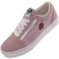Stylowe Trampki British Knights dla Kobiet w Jasnoróżowym Kolorze. Czerwone trampki i tenisówki damskie BLACK KNIGHT, bez wzorów, z zamszu, bez zapięcia. Za 273.99 zł.