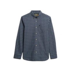 Koszula Superdry. Niebieskie koszule męskie Superdry, m, bez wzorów, klasyczne, bez kołnierzyka, bez ramiączek. Za 329.15 zł.