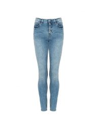 Guess Jeansy "Skinny" | W2RA03 D4KJ1 | Kobieta | Niebieski. Niebieskie jeansy damskie Guess, z aplikacjami, z bawełny, eleganckie. W wyprzedaży za 269.00 zł.