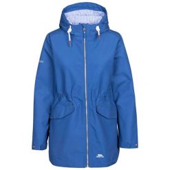 Damska Kurtka Wodoodporna Finch TP50. Niebieskie kurtki sportowe damskie Trespass, m, bez wzorów, z bawełny, bez ramiączek, z kapturem, trekkingowe. Za 276.99 zł.