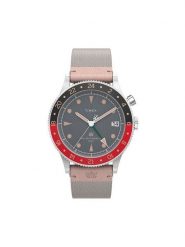 Timex Zegarek Waterbury Traditional GMT TW2V74100 Szary. Szare, analogowe zegarki męskie Timex, bez wzorów. Za 589.99 zł.