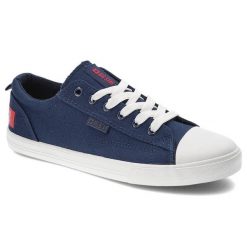 Granatowe Trampki Big Star Damskie Wygodne Półbuty. Niebieskie trampki i tenisówki damskie BIG STAR, bez wzorów, z gumy, bez zapięcia. Za 79.99 zł.