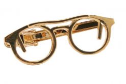 Stylowa Spinka na Krawat - Alties - Złote Okulary. Żółte krawaty i muchy Alties, bez wzorów, eleganckie. Za 65.00 zł.
