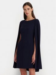 Lauren Ralph Lauren Sukienka koktajlowa 253855210007 Granatowy Relaxed Fit. Niebieskie sukienki damskie Lauren Ralph Lauren, bez wzorów, z syntetyku, wizytowe, bez kołnierzyka, bez ramiączek. Za 739.99 zł.