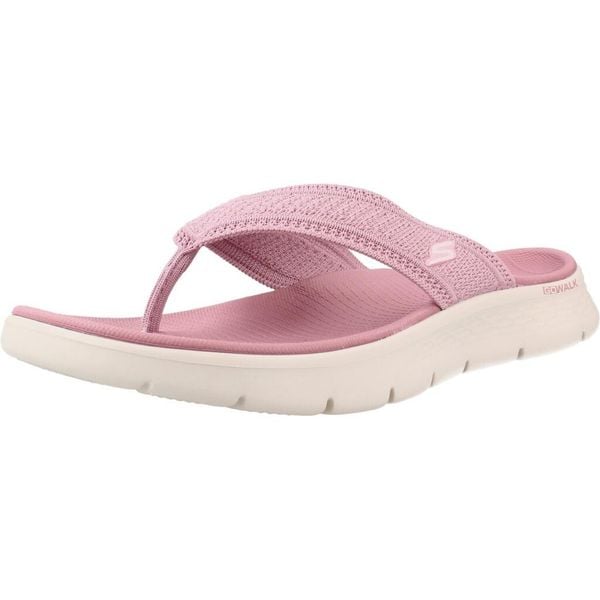 Sandały SKECHERS GO WALK FLEX Rose. Czerwone sandały damskie Skechers, bez wzorów, z materiału, bez obcasa, bez zapięcia. Za 179.99 zł.