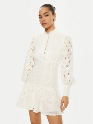 Bardot Sukienka koktajlowa 58421DB Écru Regular Fit. Sukienki damskie Bardot, bez wzorów, z bawełny, wizytowe, bez kołnierzyka, bez ramiączek. Za 379.99 zł.