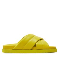 Klapki HÖGL. Zielone klapki damskie HÖGL, bez wzorów, bez obcasa, bez zapięcia. Za 649.99 zł.