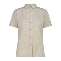 Koszula damska turystyczne CMP 34S6206. Brązowe koszule damskie CMP, s, bez wzorów, sportowe, bez kołnierzyka, bez ramiączek. Za 236.15 zł.