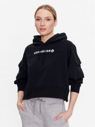 Converse Bluza Fashion 10024527-A03 Czarny Relaxed Fit. Czarne bluzy damskie Converse, m, bez wzorów, z bawełny, bez ramiączek, bez kaptura. Za 259.99 zł.