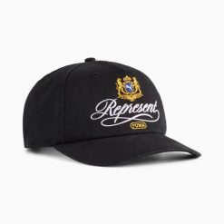 Czapka z daszkiem unisex Puma REPRESENT czarna 02660001. Czarne czapki damskie Puma, bez wzorów, eleganckie. Za 156.99 zł.
