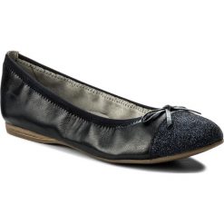 Baleriny TAMARIS - 1-22129-20 Navy/Glam 737. Niebieskie balerinki damskie Tamaris, bez wzorów, z materiału, bez obcasa, bez zapięcia. W wyprzedaży za 189.00 zł.