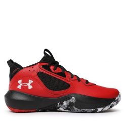 Buty do koszykówki Under Armour. Czerwone buty sportowe męskie Under Armour, bez wzorów, bez zapięcia, do koszykówki. Za 279.99 zł.