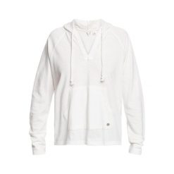 Bluza z kapturem dla Kobiety DESTINATION SURF Biały. Białe bluzy damskie Roxy, na zimę, m, bez wzorów, z bawełny, bez ramiączek, z kapturem. W wyprzedaży za 221.10 zł.