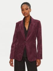 Artigli Marynarka ACGI000631 Bordowy Regular Fit. Czerwone marynarki i żakiety damskie Artigli, bez wzorów, z syntetyku, bez kołnierzyka, bez ramiączek. Za 299.99 zł.