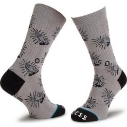 Skarpety Wysokie Unisex STANCE - Bless Up M556C18BLU Grey. Szare skarpetki damskie Stance, bez wzorów, z bawełny. Za 69.00 zł.