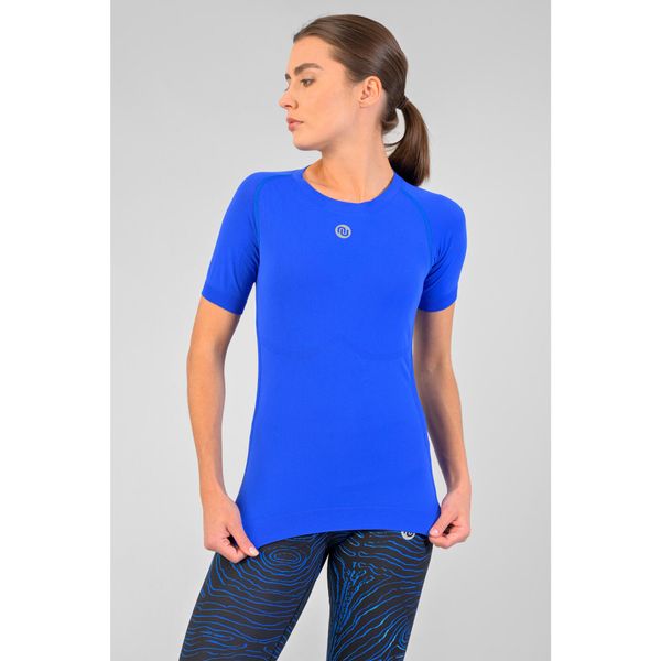 Koszulka z krótkim rękawem sportowa damska Nessi Sportswear Ultra. Niebieskie koszulki sportowe damskie NESSI SPORTSWEAR, bez wzorów, bez ramiączek, do biegania. Za 299.00 zł.
