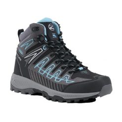 Damskie buty turystyczne Trezeta Thunder Mid. Niebieskie obuwie trekkingowe damskie Trezeta, z materiału, bez zapięcia. Za 464.50 zł.