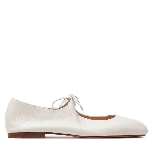Baleriny Balagan. Białe balerinki damskie BALAGAN, bez wzorów, bez obcasa, bez zapięcia. Za 358.99 zł.