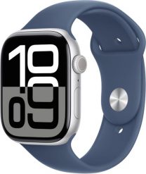 Smartwatch Apple Watch Series 10 OLED 46 mm Cyfrowy 416 x 496 px Ekran dotykowy Srebrny Wi-Fi GPS. Szare, cyfrowe zegarki smartwatch Apple, bez wzorów. Za 1,957.99 zł.