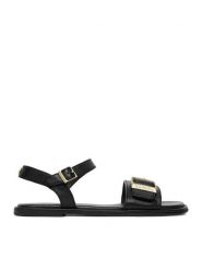 U.S. Polo Assn. Sandały EO-TEMPE002W/6L1 Czarny. Czarne sandały damskie U.S. Polo Assn., bez wzorów, ze skóry, bez obcasa, na płaskiej podeszwie, bez zapięcia. Za 299.99 zł.