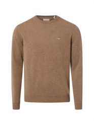 Gant sweter wełniany Mężczyźni Wełna brązowy, XL. Brązowe swetry męskie GANT, m, bez wzorów, z wełny, biznesowe, bez kołnierzyka, bez ramiączek. Za 699.95 zł.