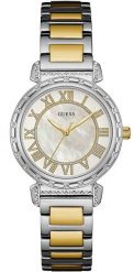 Zegarek Guess Guess W0831L3 zegarek damski srebrny 34 mm. Szare zegarki damskie Guess, srebrne. Za 438.19 zł.