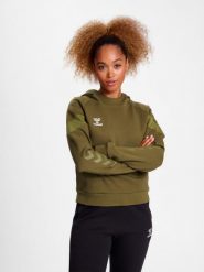 Sweatshirt bluza z kapturem dla kobiet Hummel Travel. Zielone bluzy damskie Hummel, na wiosnę, xl, bez wzorów, z bawełny, klasyczne, bez ramiączek, z kapturem. Za 235.50 zł.