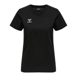 Damska bawełniana koszulka Hummel Move Grid. Czarne bluzki damskie Hummel, m, bez wzorów, z bawełny, sportowe, bez kołnierzyka, bez ramiączek. Za 150.00 zł.