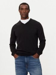 S.Oliver Sweter 2143174 Czarny Regular Fit. Czarne swetry męskie S.Oliver, l, bez wzorów, z bawełny, bez kołnierzyka, bez ramiączek. Za 179.99 zł.