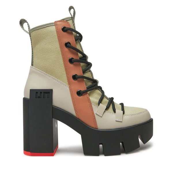 Botki United Nude. Brązowe botki damskie United Nude, bez wzorów, bez obcasa, na słupku, bez zapięcia. Za 1,489.00 zł.