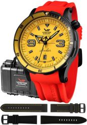 Zegarek męski Vostok Europe NH35A-510C530SR czerwony. Czerwone zegarki męskie Vostok Europe, bez wzorów. Za 4,417.67 zł.