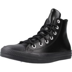 Buty CONVERSE CHUCK TAYLOR ALL STAR LEATHER Czarny. Czarne obuwie sportowe damskie Converse, bez wzorów, ze skóry, bez zapięcia. Za 276.99 zł.