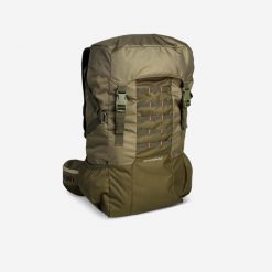 Plecak Solognac 50 litrów. Brązowe plecaki damskie SOLOGNAC, bez wzorów, z materiału, sportowe. Za 179.99 zł.