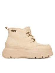 Buffalo Botki Olympia Chukka Warm 1622612 Beżowy. Brązowe botki damskie Buffalo, bez wzorów, ze skóry, bez obcasa, na płaskiej podeszwie, bez zapięcia. Za 289.99 zł.