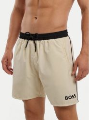 BOSS Szorty kąpielowe Starfish 50514429 Beżowy Regular Fit. Brązowe kąpielówki męskie Boss, m, bez wzorów, z syntetyku. Za 229.99 zł.