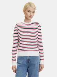 Tommy Jeans Sweter Essential DW0DW20159 Kolorowy Regular Fit. Swetry nierozpinane damskie Tommy Jeans, m, bez wzorów, z bawełny, bez kołnierzyka, bez ramiączek. Za 279.99 zł.
