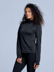 Bluza narciarska - Damskie - Arctic 2.0 - Czarny. Czarne bluzy damskie POEDERBAAS, na zimę, l, bez wzorów, z elastanu, bez ramiączek, bez kaptura. Za 177.72 zł.