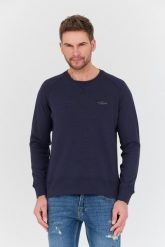 AERONAUTICA MILITARE Granatowa bluza Felpa Girocollo. Niebieskie bluzy męskie Aeronautica Militare, l, bez wzorów, bez ramiączek, bez kaptura. W wyprzedaży za 309.99 zł.