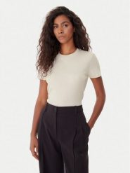 Calvin Klein T-Shirt LV044C216G Écru Regular Fit. T-shirty damskie Calvin Klein, xl, bez wzorów, z bawełny, bez kołnierzyka, bez ramiączek. Za 149.99 zł.