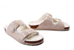 DR. BRINKMANN 320061-08 crema, klapki damskie. Brązowe klapki damskie Dr. Brinkmann, na zimę, bez wzorów, bez obcasa, bez zapięcia. Za 164.95 zł.