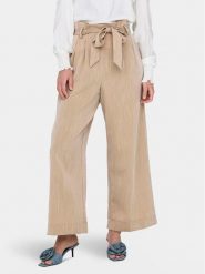 ONLY Spodnie materiałowe Marsa 15269628 Beżowy Flared Fit. Brązowe spodnie materiałowe damskie ONLY, bez wzorów, z materiału. Za 159.99 zł.