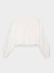 4F Bluza dresowa nierozpinana bez kaptura damska - biała XL. Białe bluzy damskie 4F, s, bez wzorów, z bawełny, klasyczne, bez ramiączek, bez kaptura. W wyprzedaży za 69.99 zł.