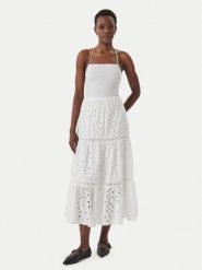 Iconique Sukienka letnia Sirya IC26-007 Biały Regular Fit. Białe sukienki damskie Iconique, na lato, m, bez wzorów, z bawełny, bez kołnierzyka, bez ramiączek. Za 499.99 zł.