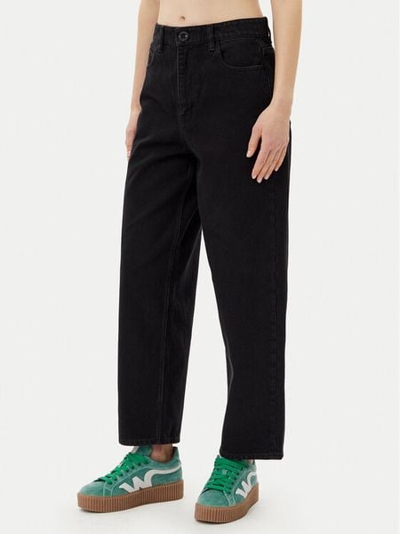 Volcom Jeansy Wellow B1912301 Czarny Loose Fit. Czarne jeansy damskie Volcom, bez wzorów, z bawełny. Za 209.99 zł.