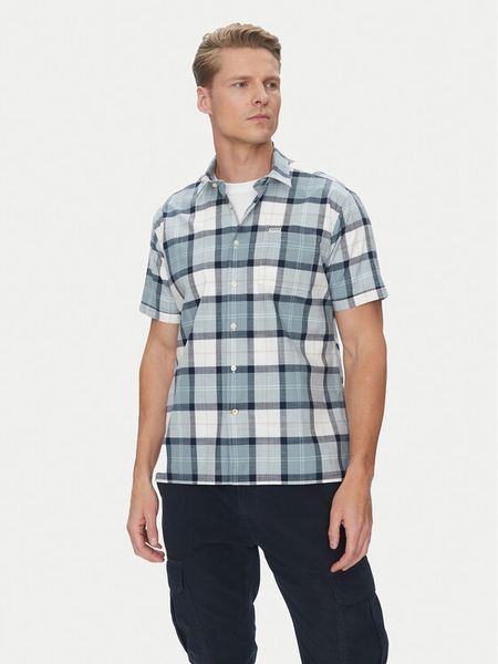 Barbour Koszula Douglas MSH5077TN45 Szary Regular Fit. Szare koszule męskie Barbour, m, bez wzorów, z bawełny, bez kołnierzyka, bez ramiączek. Za 199.99 zł.