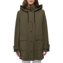 Kurtka GEOX W ILDE PARKA Zielony. Zielone parki damskie Geox, bez wzorów, z tkaniny, bez kołnierzyka, bez kaptura. Za 505.99 zł.