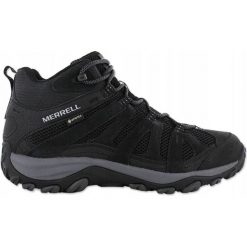 Buty trekkingowe dla mężczyzn Merrell ALVERSTONE 2 MID GTX. Czarne trekkingi męskie Merrell, bez zapięcia. Za 579.99 zł.