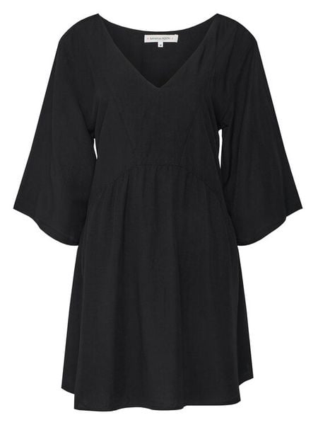 Banana Moon Sukienka letnia Agathe Holidays LHN01 Czarny Loose Fit. Czarne sukienki damskie Banana Moon, na lato, m, bez wzorów, z wiskozy, bez kołnierzyka, bez ramiączek. Za 379.99 zł.